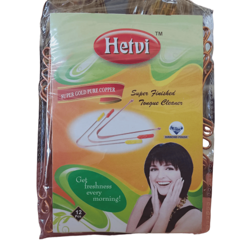 Очиститель языка (скребок) из чистой меди Super Gold Hetvi фото 2